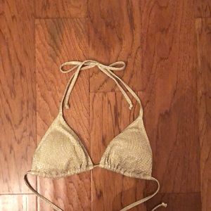 Gold string bikini top